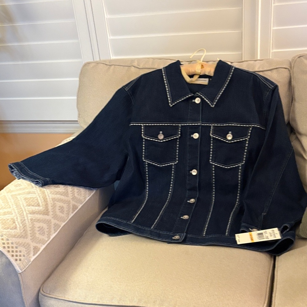 Alfred Dunner Dark Blue Jean Jacket